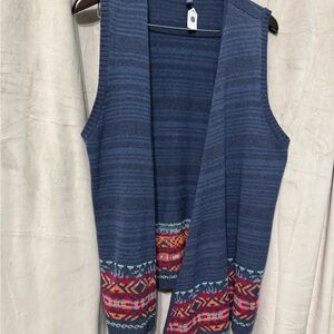Chaps Blue Patterned Vest